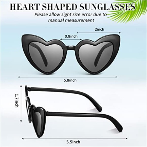 Heart Shaped Sunglasses Retro Glasses for Wedding Party main image 7